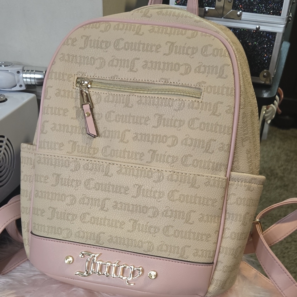 Juicy Couture Pink and Cream Backpack